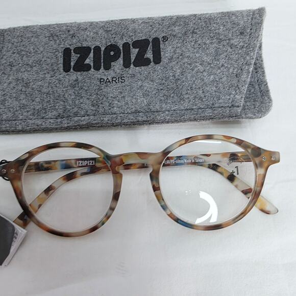 Izipizi Unisex Reading Glasses #D C18 EEC  +1.00/PD =61mm  Blue Tortoise New - Picture 2 of 11